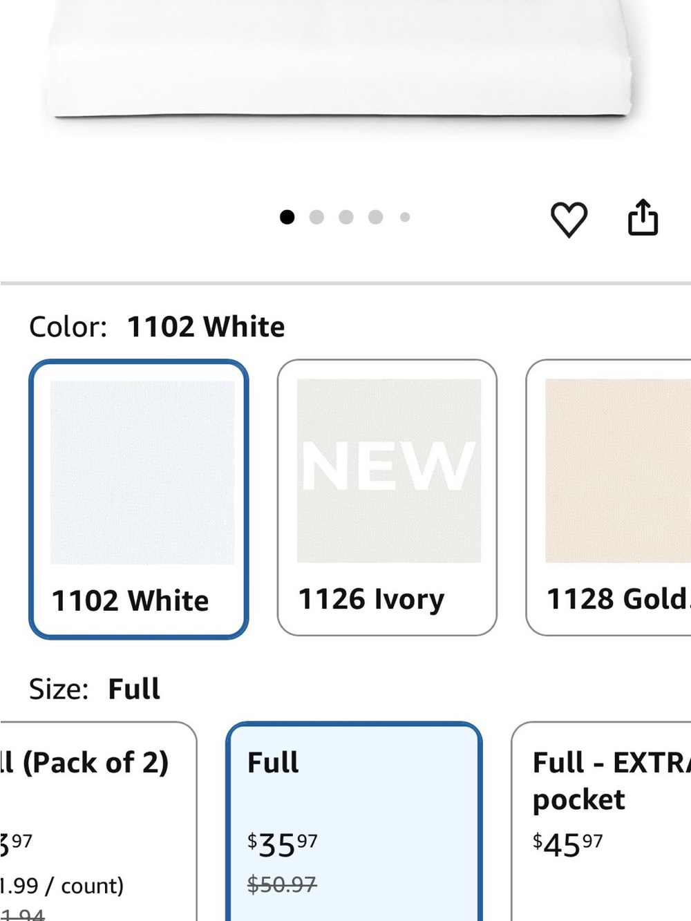 White Pillowcase Set - 1102 White